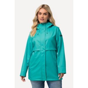 Damskie Kurtka softshell HYPRAR hydrofobowa podszewka z polaru. Niebieskie kurtki Ulla Popken, plus size, bez wzorów, z materiału, bez kaptura. W wyprzedaży za 383,99 zł.