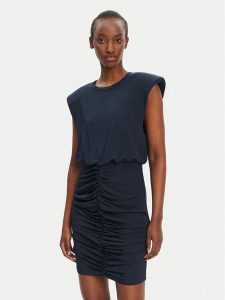 ROTATE Sukienka koktajlowa 1137042318 Granatowy Slim Fit. Niebieskie kombinezony Rotate, bez wzorów, z wiskozy, wizytowe, bez kołnierzyka, bez ramiączek. Za 439,99 zł.