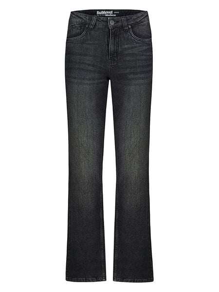 Sublevel Dżinsy - Regular fit - w kolorze czarnym rozmiar: S. Czarne jeansy Sublevel, z aplikacjami, ze skóry. Za 174,95 zł.