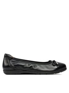 Caprice Baleriny 9-22154-42 Czarny. Czarne balerinki Caprice, bez wzorów, ze skóry, bez obcasa, bez zapięcia. Za 189,99 zł.