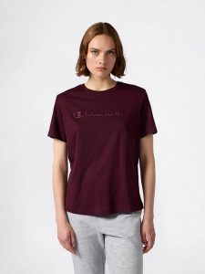 Champion Koszulka w kolorze fioletowym rozmiar: XXL. Różowe bluzki Champion, xxl, bez wzorów, z bawełny, bez kołnierzyka, bez ramiączek. Za 61,17 zł.