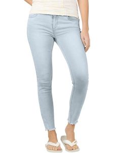 Timezone Dżinsy "Aleena" - Skinny fit - w kolorze błękitnym rozmiar: W27. Niebieskie jeansy Timezone, z aplikacjami, ze skóry. Za 96,37 zł.