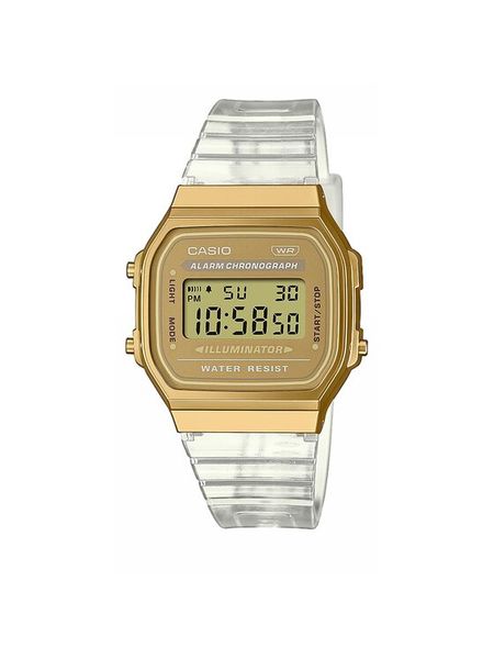 Casio Zegarek Vintage Digital A168XESG-9AEF Złoty. Żółte, cyfrowe zegarki Casio. Za 269,99 zł.