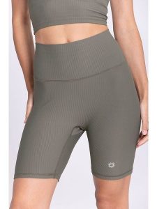Onamaste Szorty sportowe w kolorze khaki rozmiar: S/M. Brązowe spodenki sportowe Onamaste, m, bez wzorów, z materiału, z podwyższonym stanem, outdoorowe. Za 127,35 zł.