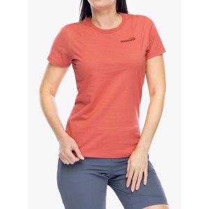 Koszulka bawełniana damska Inov-8 Graphic T-Shirt Footprints. Czerwone koszulki sportowe Inov-8, bez wzorów, z bawełny, bez ramiączek. Za 126,99 zł.