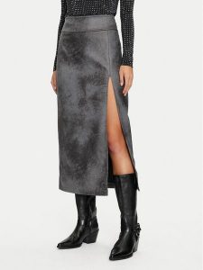 ONLY Spódnica z imitacji skóry Paris 15330036 Szary Regular Fit. Szare spódnice ONLY, xs, bez wzorów, ze skóry. Za 139,99 zł.