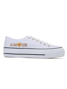Sixth Sens Sneakersy w kolorze białym rozmiar: 37. Białe trampki Sixth Sens, z aplikacjami, bez zapięcia. Za 114,45 zł.