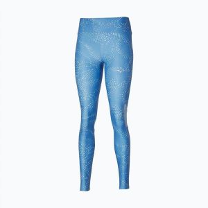 Legginsy damskie Mizuno Active. Niebieskie legginsy Mizuno, bez wzorów, z elastanu, długie. Za 149,99 zł.