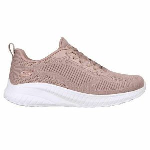 Obuwie do Biegania dla Dorosłych Skechers Bobs Sport Squad Różowy. Czerwone buty sportowe Skechers, bez wzorów, z materiału, bez zapięcia, do biegania. Za 289,99 zł.