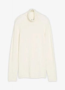 Sweter z golfem z miękkiej mieszanki kaszmiru. Białe golfy bonprix, bez wzorów, z bawełny. Za 119,99 zł.