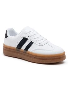 Foreverfolie Sneakersy w kolorze biało-czarnym rozmiar: 41. Białe trampki Foreverfolie, bez wzorów, bez zapięcia. Za 140,53 zł.