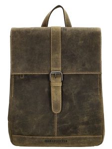 HIDE & STITCHES Skórzany plecak w kolorze khaki - 25,5 x 32,5 x 12 cm rozmiar: onesize. Brązowe plecaki HIDE & STITCHES. Za 292,45 zł.