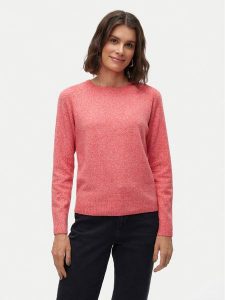 Vero Moda Sweter Doffy 10201022 Czerwony Regular Fit. Czerwone swetry klasyczne Vero Moda, m, z syntetyku, bez kołnierzyka. Za 59,99 zł.