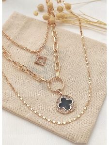 Atelier MIU Pozłacany naszyjnik z cyrkoniami - dł. 50 cm rozmiar: onesize. Żółte naszyjniki Atelier MIU, z cyrkonią, pozłacane. Za 78,84 zł.