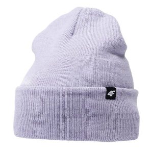 Czapka Zimowa 4F. Fioletowe czapki 4f, bez wzorów. Za 72,99 zł.