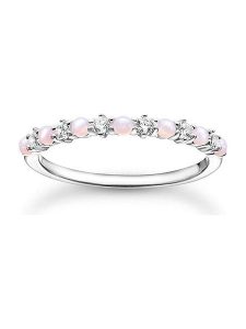 Thomas Sabo Srebrny pierścionek z cyrkoniami rozmiar: 50. Szare pierścionki Thomas Sabo, z cyrkonią, srebrne. Za 129,95 zł.
