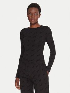 HUGO Body Lokky 50549795 Czarny Regular Fit. Czarne body i gorsety Hugo, bez wzorów, z bawełny. Za 299,99 zł.
