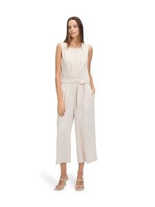 BETTY & CO Kombinezon w kolorze kremowym rozmiar: 38. Brązowe kombinezony Betty & Co, bez wzorów, bez kołnierzyka, bez ramiączek. Za 159,95 zł.