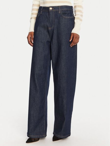 LOLA CASADEMUNT Jeansy MF2514007 Granatowy Wide Leg. Niebieskie jeansy LOLA CASADEMUNT, bez wzorów, z bawełny. Za 380,99 zł.
