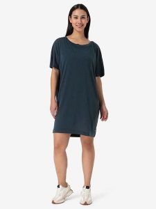 Super.natural Sukienka "Laguna" w kolorze granatowym rozmiar: XL. Niebieskie sukienki super.natural, xl, bez wzorów, z wełny, bez kołnierzyka, bez ramiączek, mini. Za 217,99 zł.