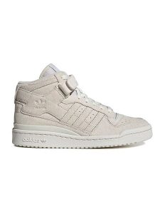 Adidas Skórzane sneakersy "Forum Mid" w kolorze kremowym rozmiar: 37 1/3. Brązowe trampki ADIDAS, bez wzorów, za kostkę, bez zapięcia. Za 237,17 zł.