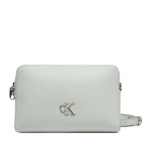 Torebka Calvin Klein Jeans. Szare listonoszki Calvin Klein Jeans, bez wzorów, z jeansu, bez dodatków. Za 239,99 zł.