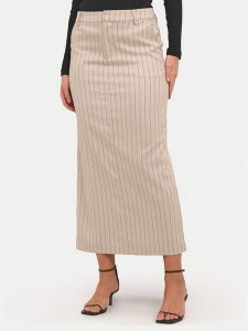 Kaffe Spódnica midi Agathe 10508753 Beżowy Regular Fit. Brązowe spódnice Kaffe, bez wzorów, z syntetyku, midi. Za 159,99 zł.