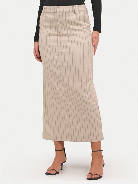 Kaffe Spódnica midi Agathe 10508753 Beżowy Regular Fit. Brązowe spódnice Kaffe, bez wzorów, z syntetyku, midi. Za 169,99 zł.