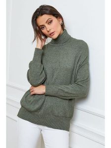 So Cachemire Golf "Elona" w kolorze khaki rozmiar: XL. Brązowe golfy So Cachemire, bez wzorów, z kaszmiru. Za 226,95 zł.