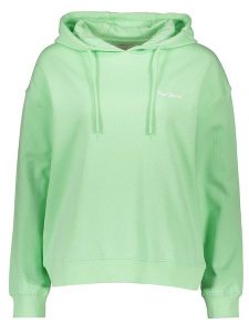 Pepe Jeans Bluza w kolorze zielonym rozmiar: XS. Zielone bluzy Pepe Jeans, xs, bez wzorów, z jeansu, z kapturem. Za 122,96 zł.