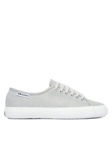 Superga Tenisówki 3750 Jersey Lame Leggera Low Top S4135ZW Srebrny. Szare trampki Superga, bez wzorów, z jersey, bez zapięcia. Za 319,99 zł.