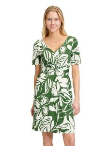 Vera Mont Sukienka w kolorze zielono-kremowym rozmiar: 40. Brązowe sukienki Vera Mont, bez wzorów, bez kołnierzyka, bez ramiączek, mini. Za 173,99 zł.