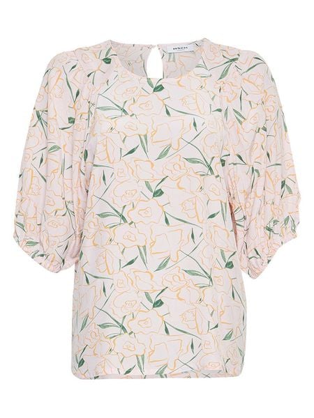 MOSS COPENHAGEN Bluzka "Tenya Lyvia" w kolorze jasnoróżowym rozmiar: M. Brązowe bluzki Moss Copenhagen, m, bez wzorów, z wiskozy, klasyczne, bez kołnierzyka, bez ramiączek. Za 113,90 zł.