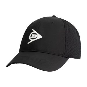 Czapka Dunlop Performance Czarna. Czarne czapki DUNLOP, bez wzorów, z materiału, sportowe. Za 76,70 zł.