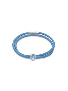 COEUR DE LION Skórzana bransoletka w kolorze niebieskim rozmiar: onesize. Niebieskie bransoletki COEUR DE LION, z kryształem. Za 196,24 zł.