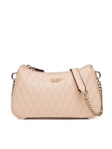 Guess Torebka HWGG9626720 Różowy. Czerwone listonoszki Guess, z aplikacjami, ze skóry, bez dodatków. Za 399,99 zł.