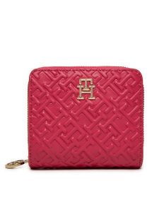 Tommy Hilfiger Portfel Distinct AW0AW16580 Różowy. Czerwone portfele TOMMY HILFIGER, bez wzorów, ze skóry. Za 239,99 zł.
