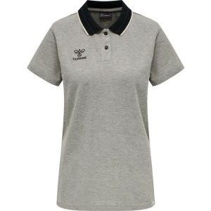 Damska koszulka polo Hummel Move. Szare bluzki Hummel, xs, bez wzorów, sportowe, bez kołnierzyka, bez ramiączek. W wyprzedaży za 133,50 zł.