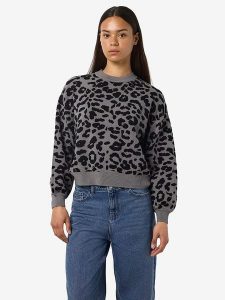 Noisy may Sweter w kolorze szaro-czarnym rozmiar: M. Czarne swetry oversize Noisy may, m, bez wzorów, ze splotem, bez ramiączek. Za 171,28 zł.