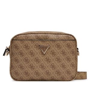 Torebka Guess. Brązowe listonoszki Guess, z aplikacjami, bez dodatków. Za 379,99 zł.
