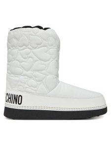LOVE MOSCHINO Śniegowce JA24202G1NISE10A Biały. Białe buty zimowe LOVE MOSCHINO, z materiału, bez obcasa, bez zapięcia. Za 599,99 zł.