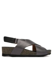 Pikolinos Sandały Mahon W9E-0912Clc1 Szary. Szare sandały Pikolinos, bez wzorów, ze skóry, bez obcasa, na koturnie, bez zapięcia. Za 489,99 zł.