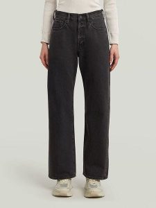 G-Star Dżinsy - Boyfriend fit - w kolorze czarnym rozmiar: W26/L30. Czarne jeansy G-Star, z aplikacjami, ze skóry. Za 224,52 zł.