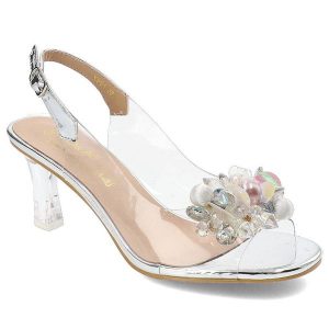 Srebrne Sandały S.Barski Eleganckie Buty Na Obcasie. Szare sandały S.BARSKI, bez wzorów, bez obcasa, na obcasie, bez zapięcia. Za 139,00 zł.