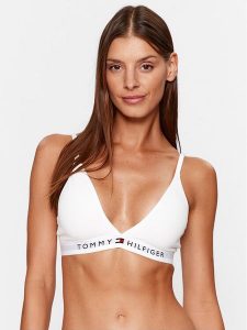 Tommy Hilfiger Biustonosz braletka UW0UW04144 Biały. Białe biustonosze TOMMY HILFIGER, bez wzorów, z bawełny. Za 129,99 zł.