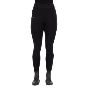 Damskie legginsy jeździeckie z pełną przyczepnością Imperial Riding Comfi Sparks. Niebieskie legginsy IMPERIAL RIDING, bez wzorów, z materiału, z podwyższonym stanem. Za 315,50 zł.