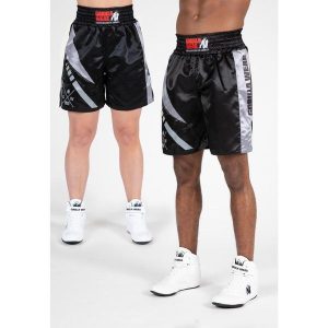 Hornell Boxing Szorty - Czarny/Szary. Szare szorty GORILLA WEAR, bez wzorów, sportowe. Za 191,00 zł.