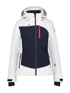 Icepeak Kurtka narciarska "Flovilla" w kolorze biało-granatowym rozmiar: 44. Białe kurtki sportowe Icepeak, m, bez wzorów, bez kaptura, narciarskie. Za 461,21 zł.
