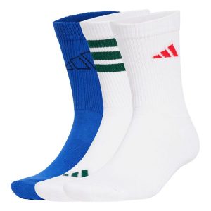 Skarpety Logo 3 Pairs. Białe skarpetki ADIDAS, bez wzorów, z materiału. Za 64,95 zł.