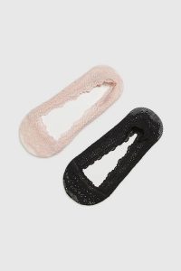 Skarperki stopki koronkowe 2-pack. Skarpetki MOODO, bez wzorów, z bawełny. Za 27,99 zł.